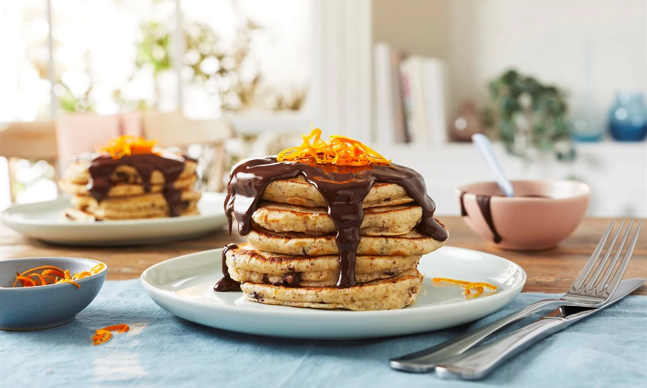 Vegan Chocolate Orange Pancakes