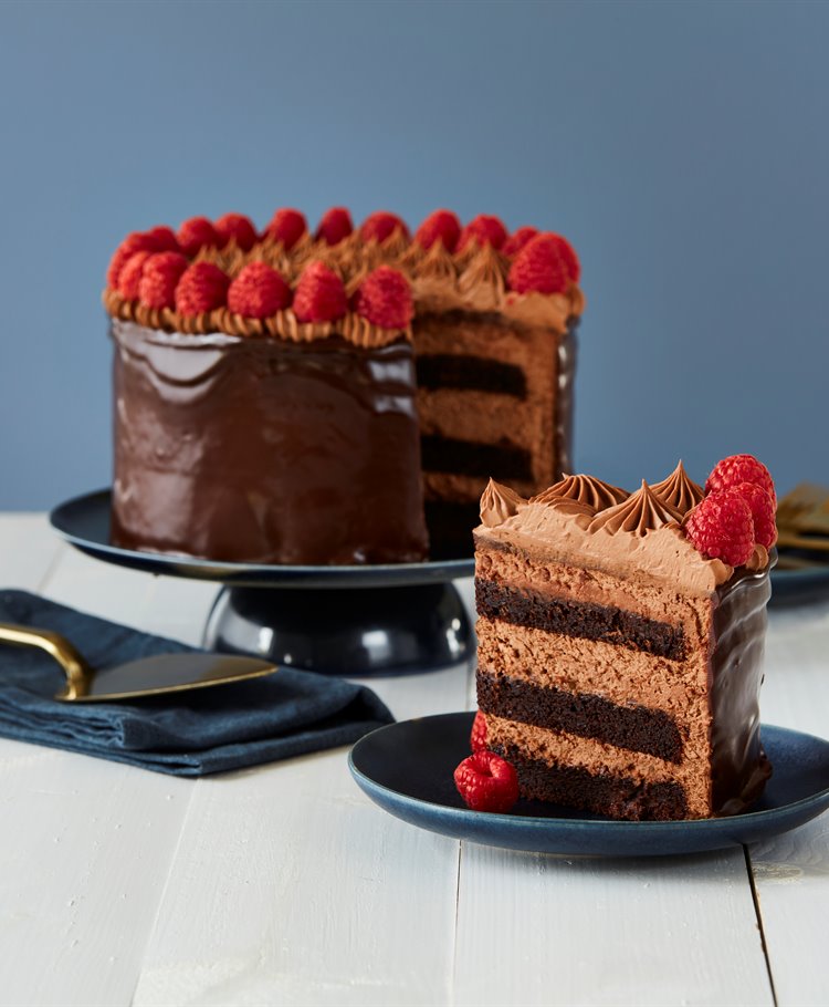Luksuriøs sjokoladekake i tre lag