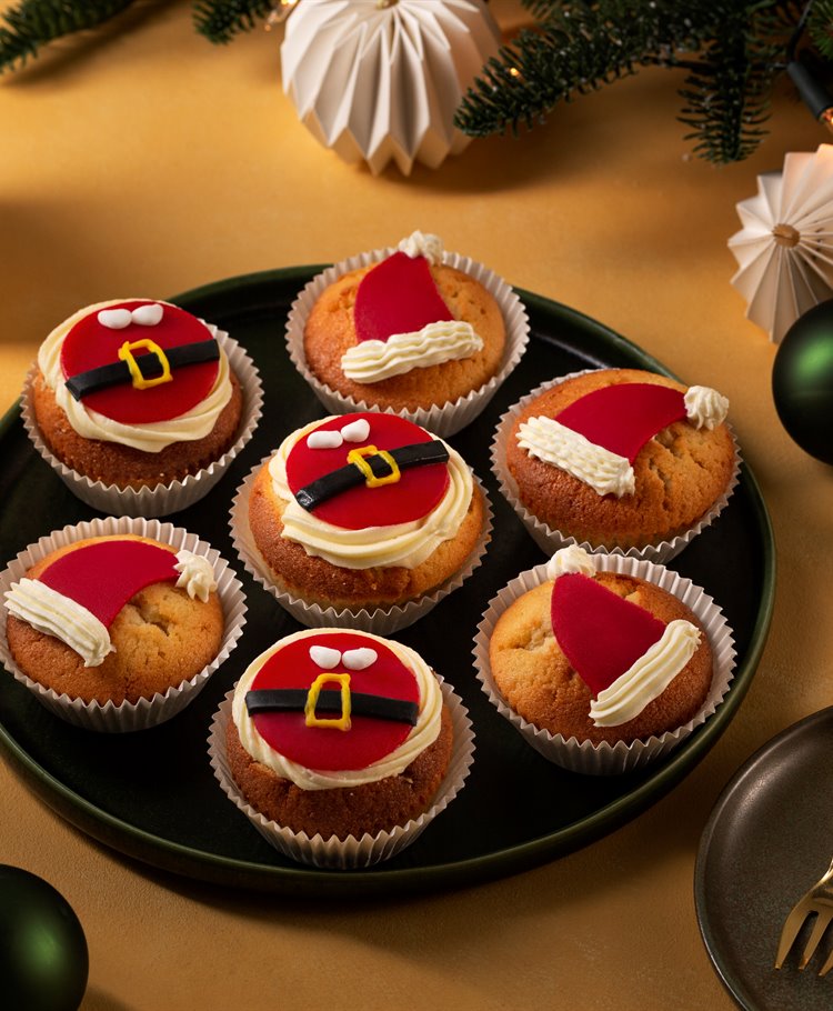 Kerstman Cupcakes