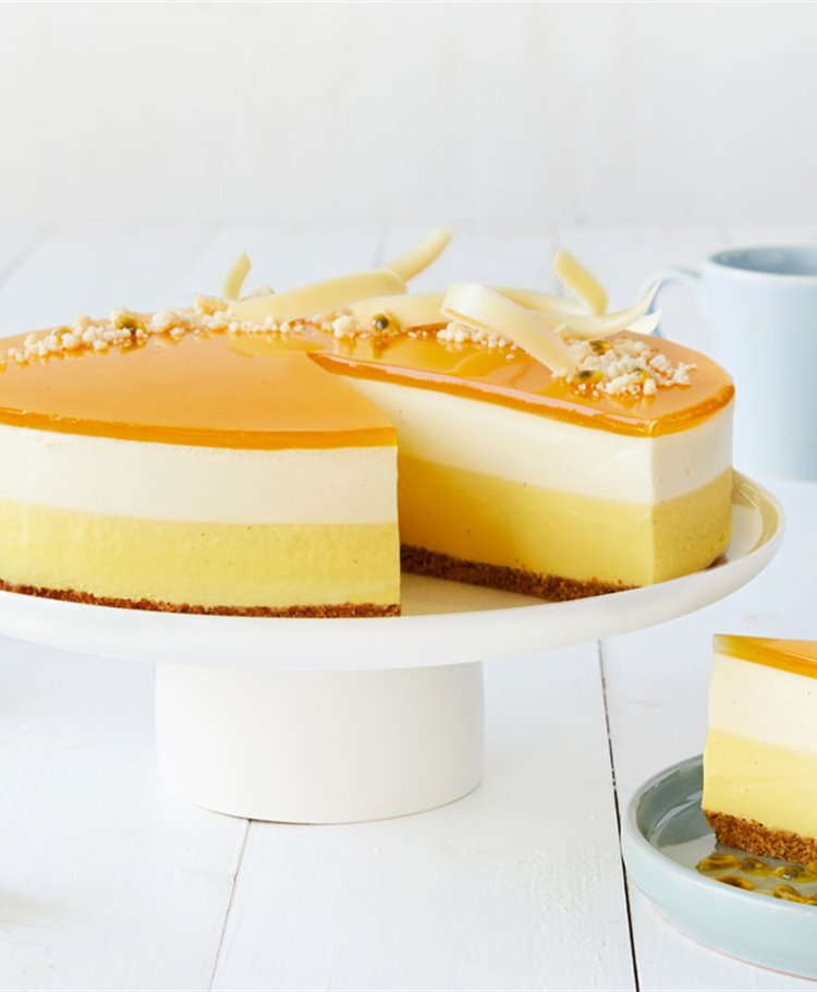 Ostekake med pasjonsfrukt