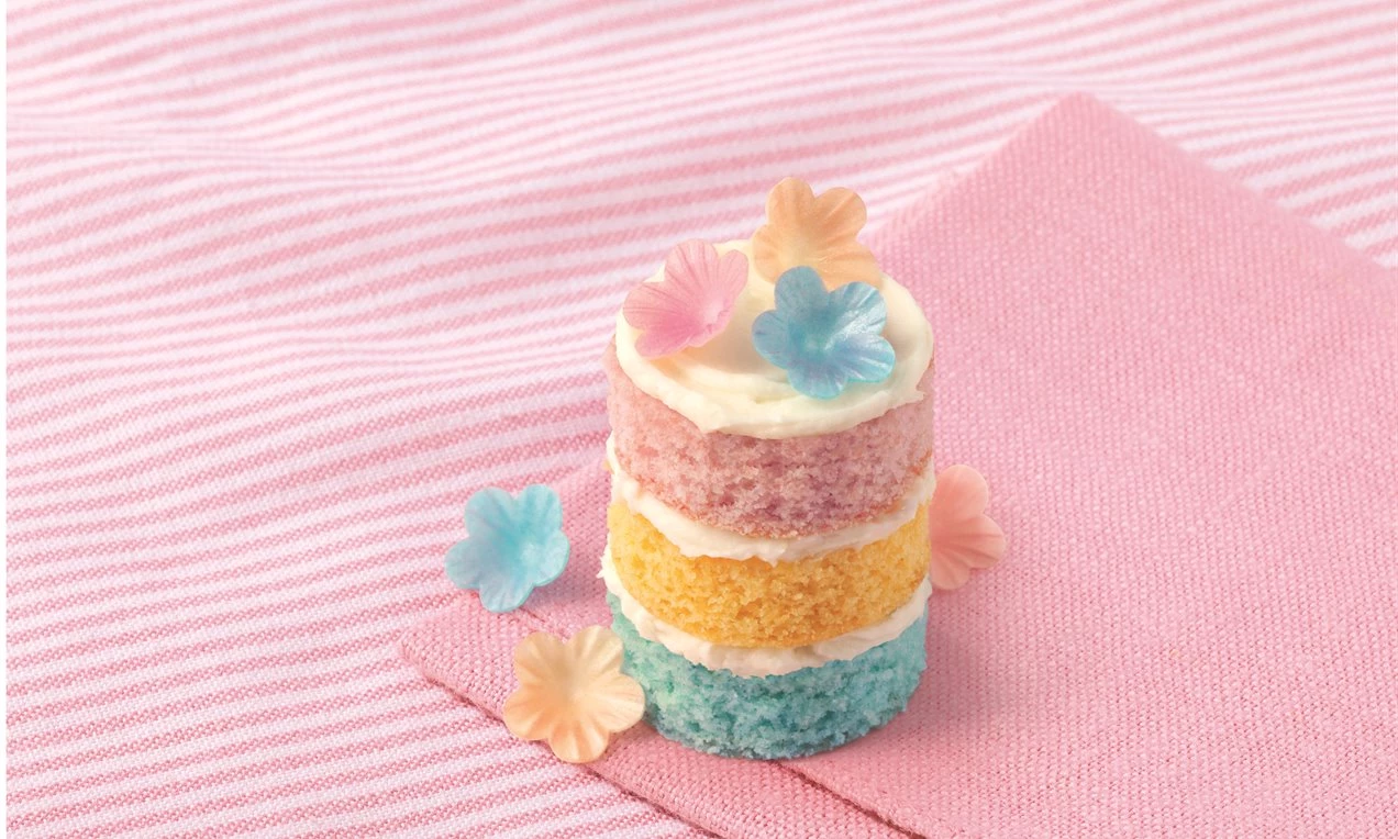 Mini Wafer Flower Layer Cakes