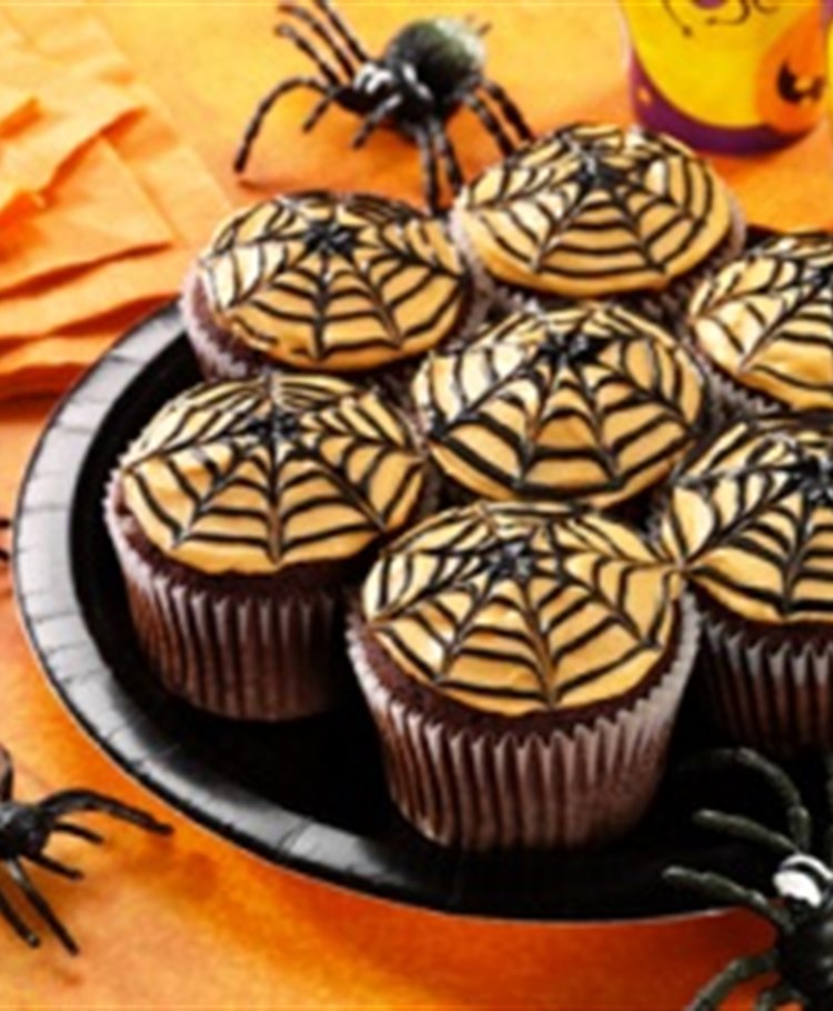 Spinnenweb cupcakes