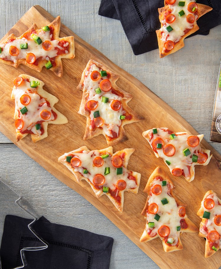 Mini Christmas Tree Pizzas