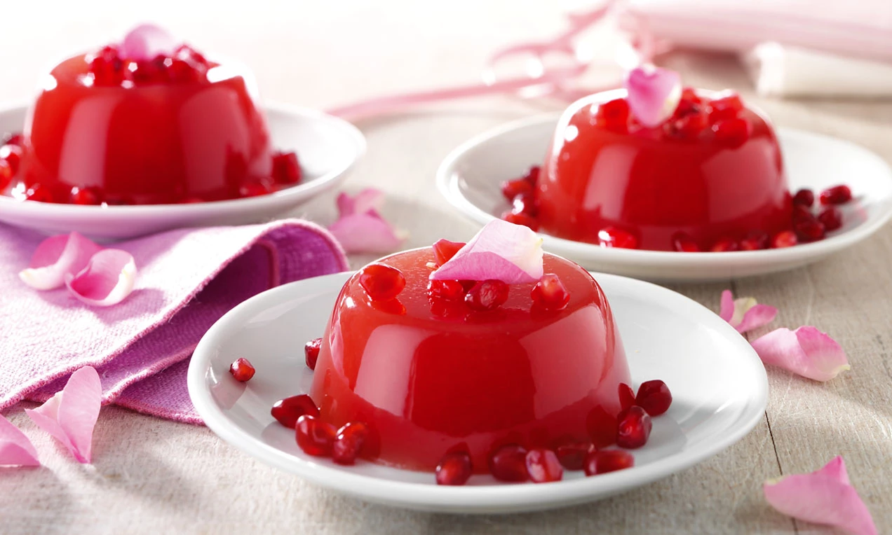 Pomegranate and Rose Jellies