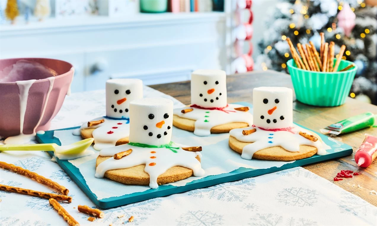 Melted Snowman Biscuits