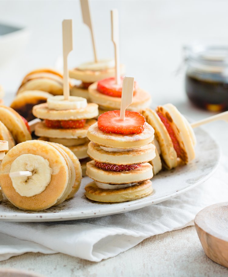 Mini pannenkoekjes met fruit
