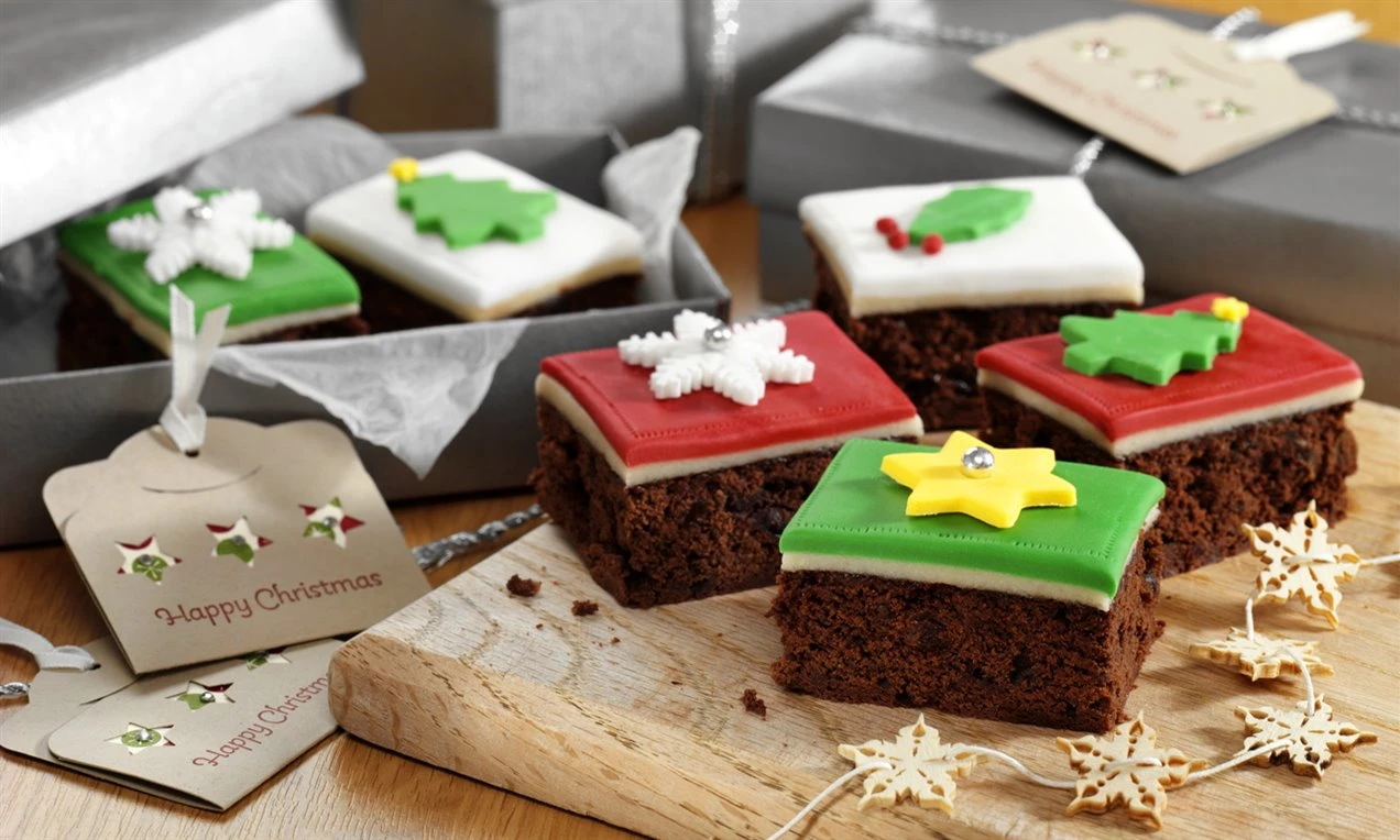 Christmas Cake Brownies