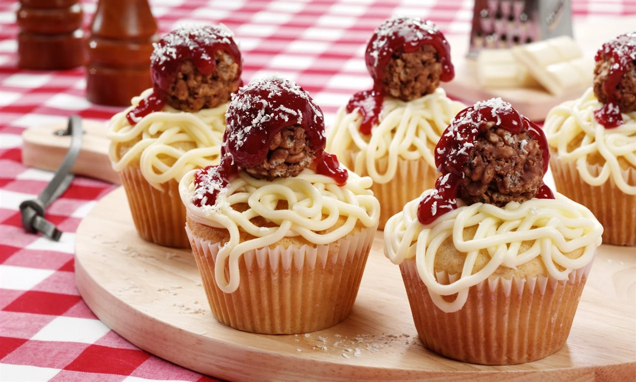 Spaghetti and Meatball Muffins