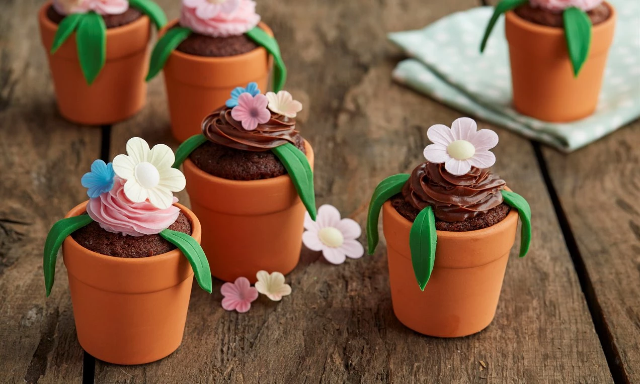 Chocolate Flowerpot Cupcakes