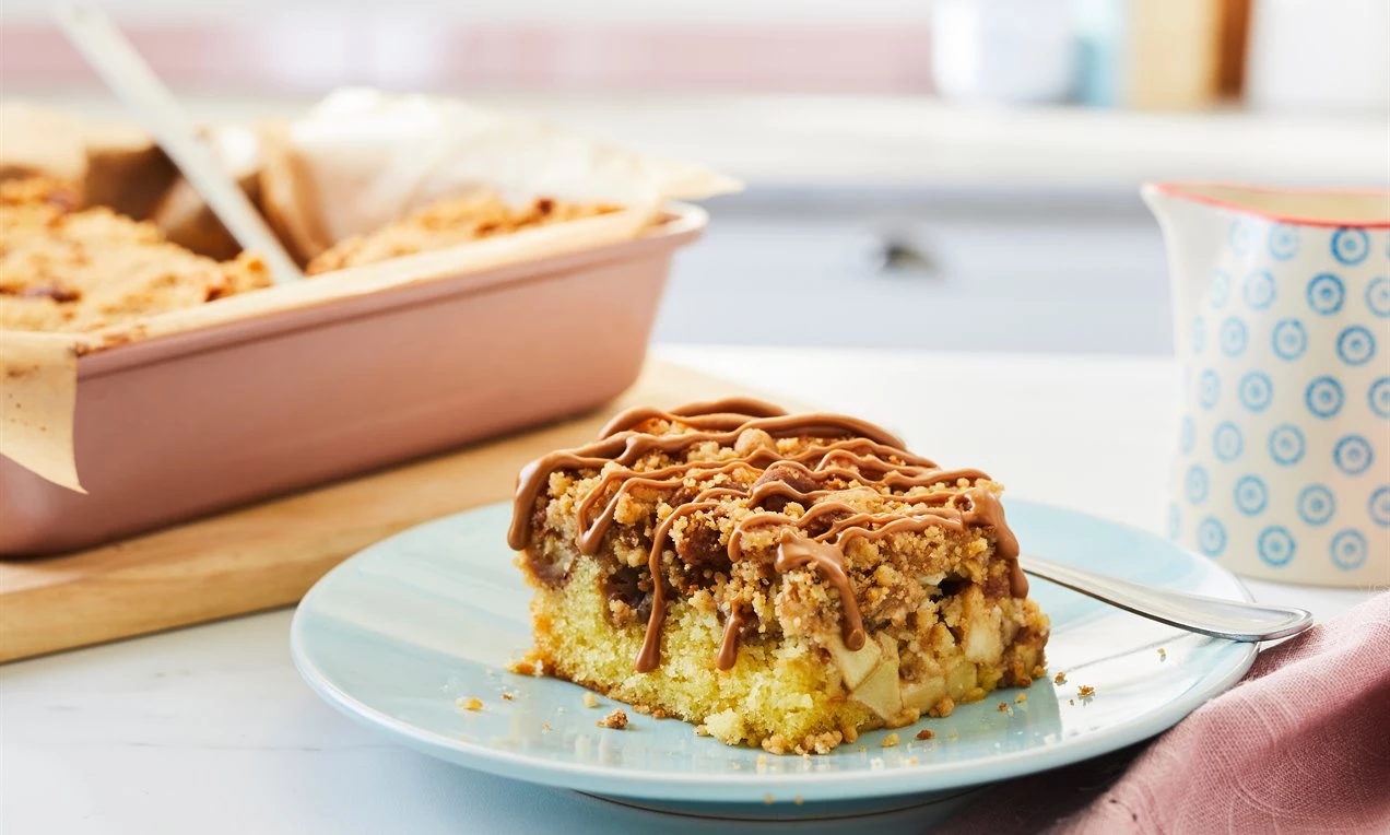 Apple and Biscoff Crumble Cake