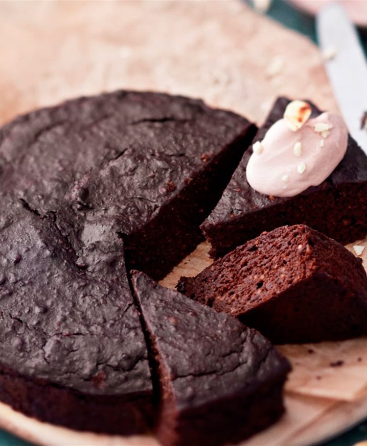 Chokoladekage uden mel og tilsat sukker