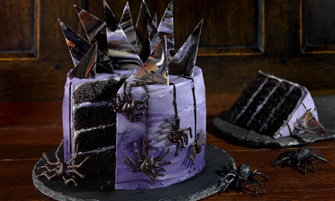 Gothic Black Velvet Halloween Cake