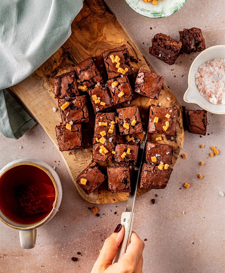 Karamel Zeezout Brownie Recept Dr. Oetker