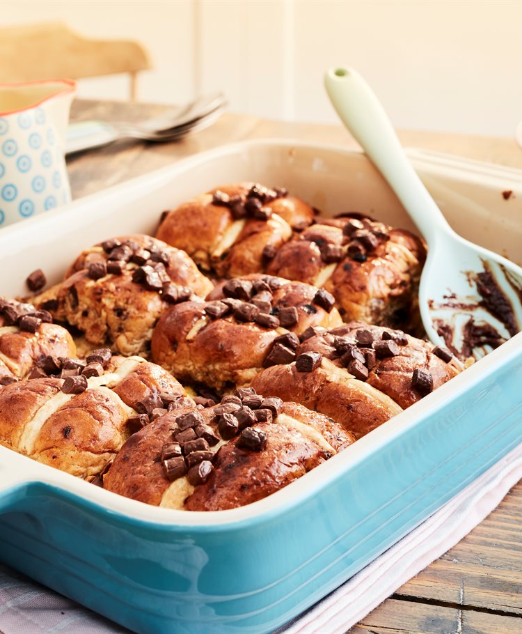 Hot Cross Bun Bread and Butter Pudding Recipe Dr. Oetker