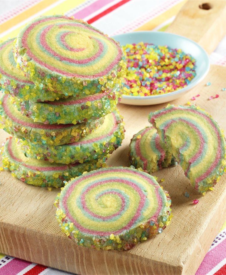 Rainbow Swirl Cookies Recipe | Dr. Oetker