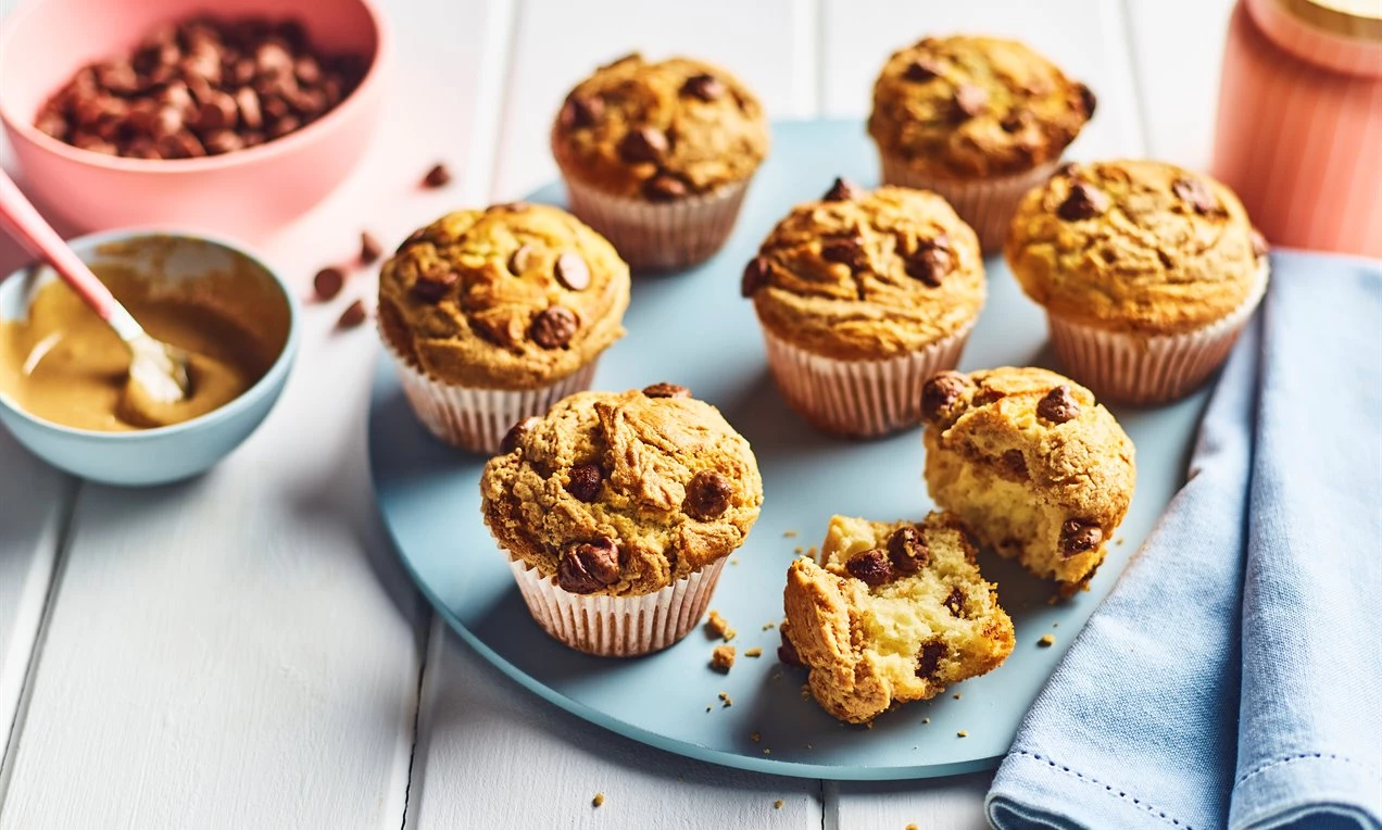Chocolate Chip and Peanut Butter Muffins