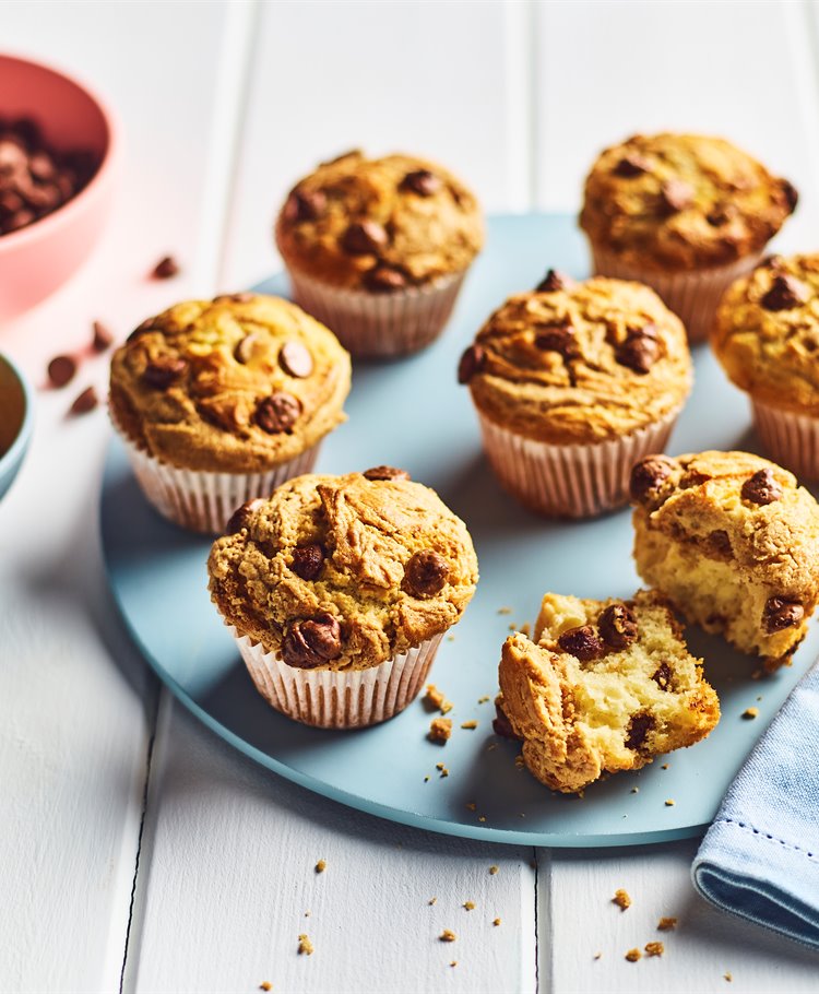 Chocolate Chip and Peanut Butter Muffins Recipe Dr. Oetker