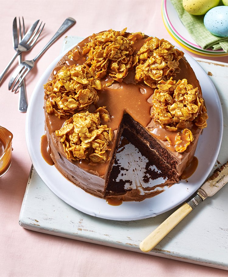 Chocolate and Salted Caramel Crunch Cake Recipe Dr. Oetker