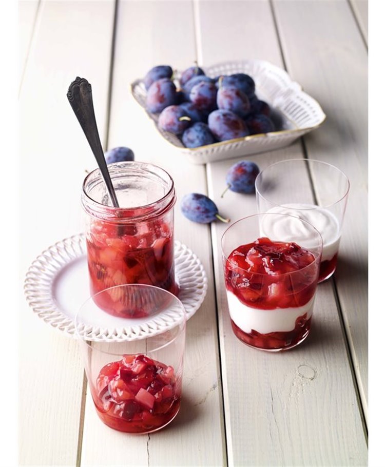 Compote poiresquetsches à la cannelle Recette Dr. Oetker