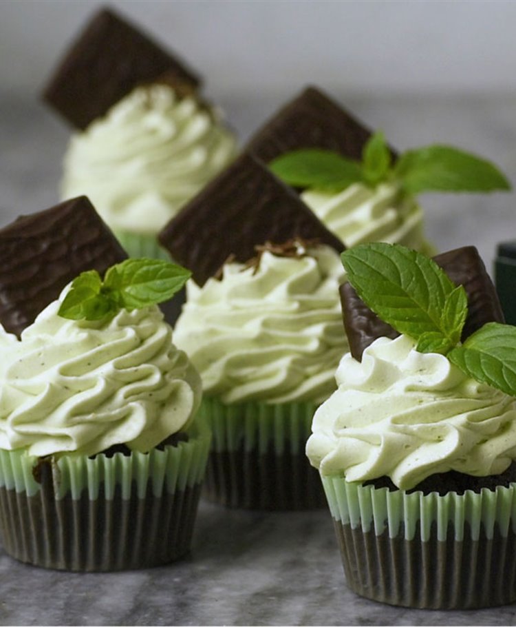 After Eight® Cupcakes med Pebermynte Mousse
