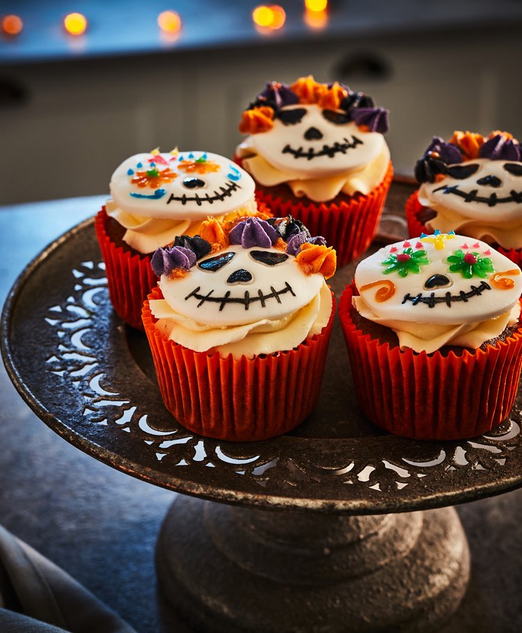 Day of the Dead Cupcakes Recipe Dr. Oetker