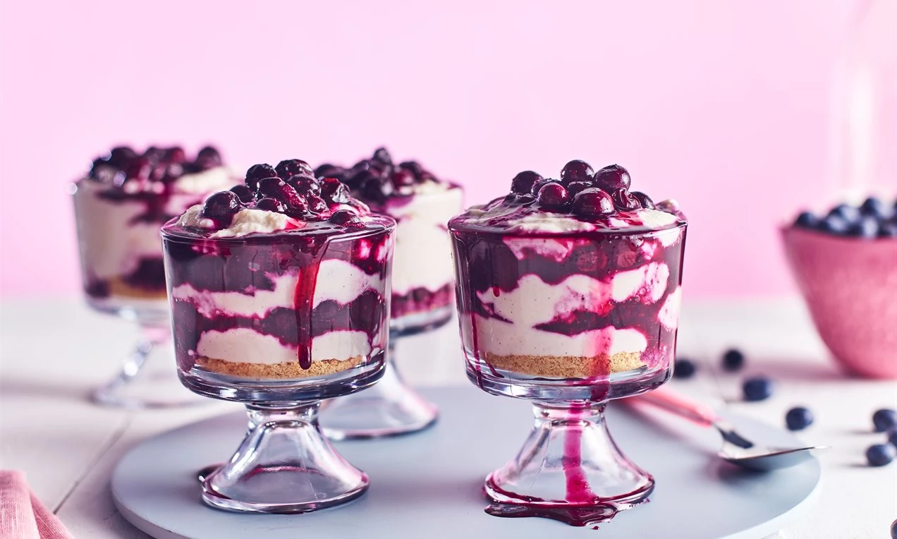 Blueberry Cheesecake in a Glass