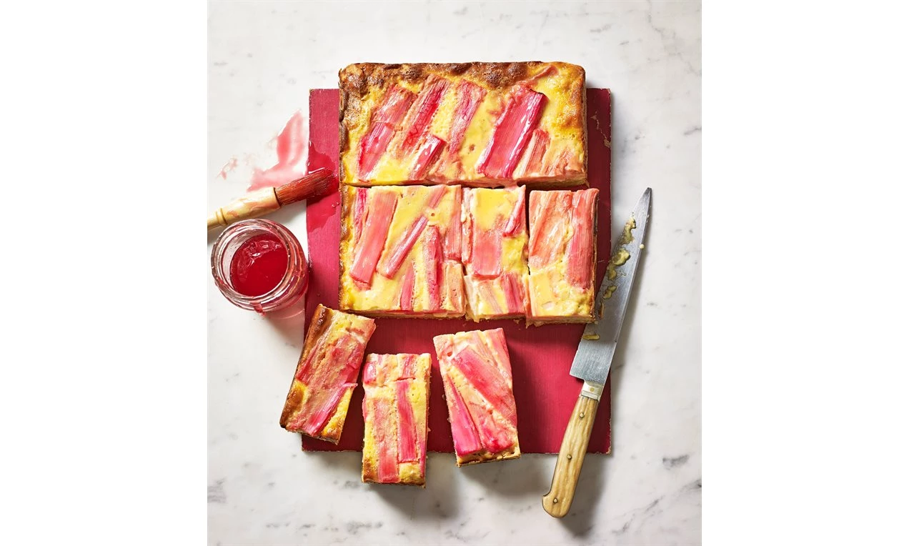 Rhubarb and Custard Slice