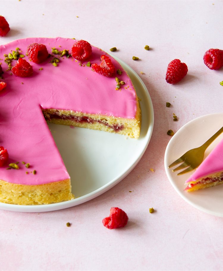 Roze koeken taart