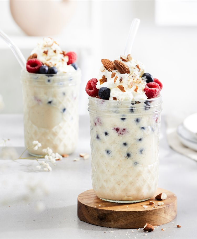 Batido vegano de vainilla y almendras